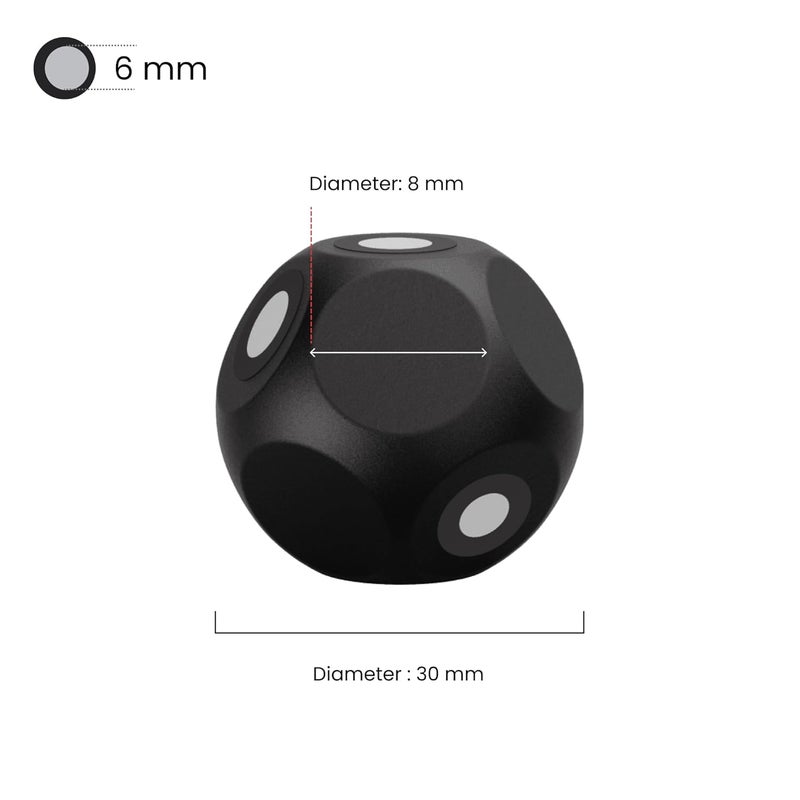 Revopoint 6 Pieces 3D Magnetic Ball Marker Kit for 3D Scanning, 3D Scanning Markers for 3D Scanners, 3D Tracking Dots for Preventing Tracking Loss and Enhance Accuracy, 3D Reference Point Marker - Image 2